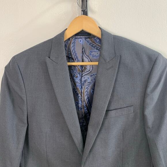 Andrew Fezza Size 40R Men's Two Button Sport Coat Blazer Jacket Gray Business - Picture 3 of 13